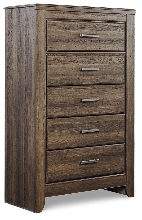 Ashley Furniture - Juararo - Dark Brown - Five Drawer Chest - 5th Avenue Furniture