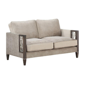 ACME - Peregrine - Loveseat - Velvet & Walnut - 5th Avenue Furniture