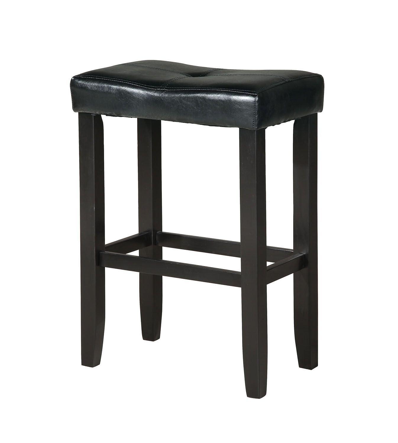 ACME - Micha - Stool (Set of 2) - Black PU & Black - 5th Avenue Furniture