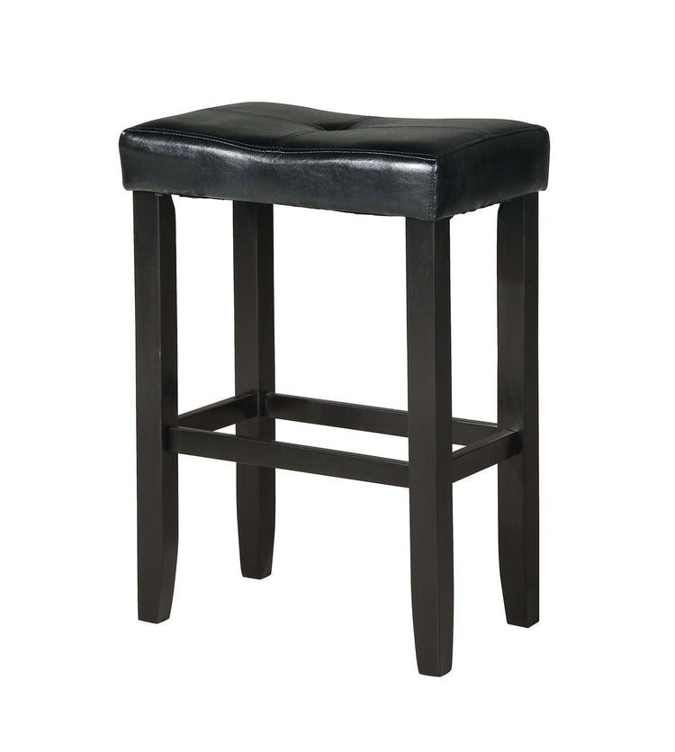 ACME - Micha - Stool (Set of 2) - Black PU & Black - 5th Avenue Furniture