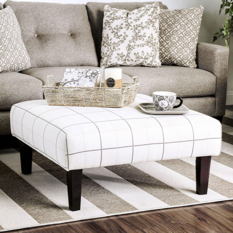 Furniture of America - Dorset - Ottoman - Ivory - 5th Avenue Furniture