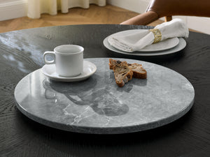 Steve Silver Furniture - Kaza - Marble Lazy Susan - Gray - 5th Avenue Furniture