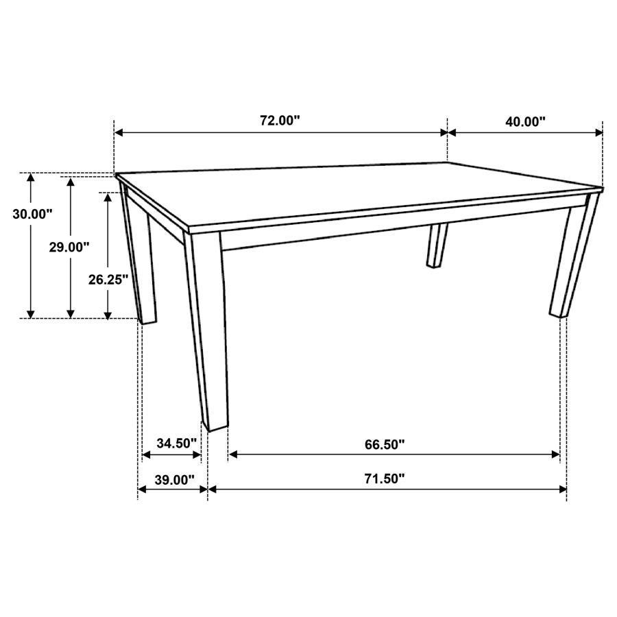 Coaster Fine Furniture - Hollis - Rectangular Dining Table - Brown And White - 5th Avenue Furniture