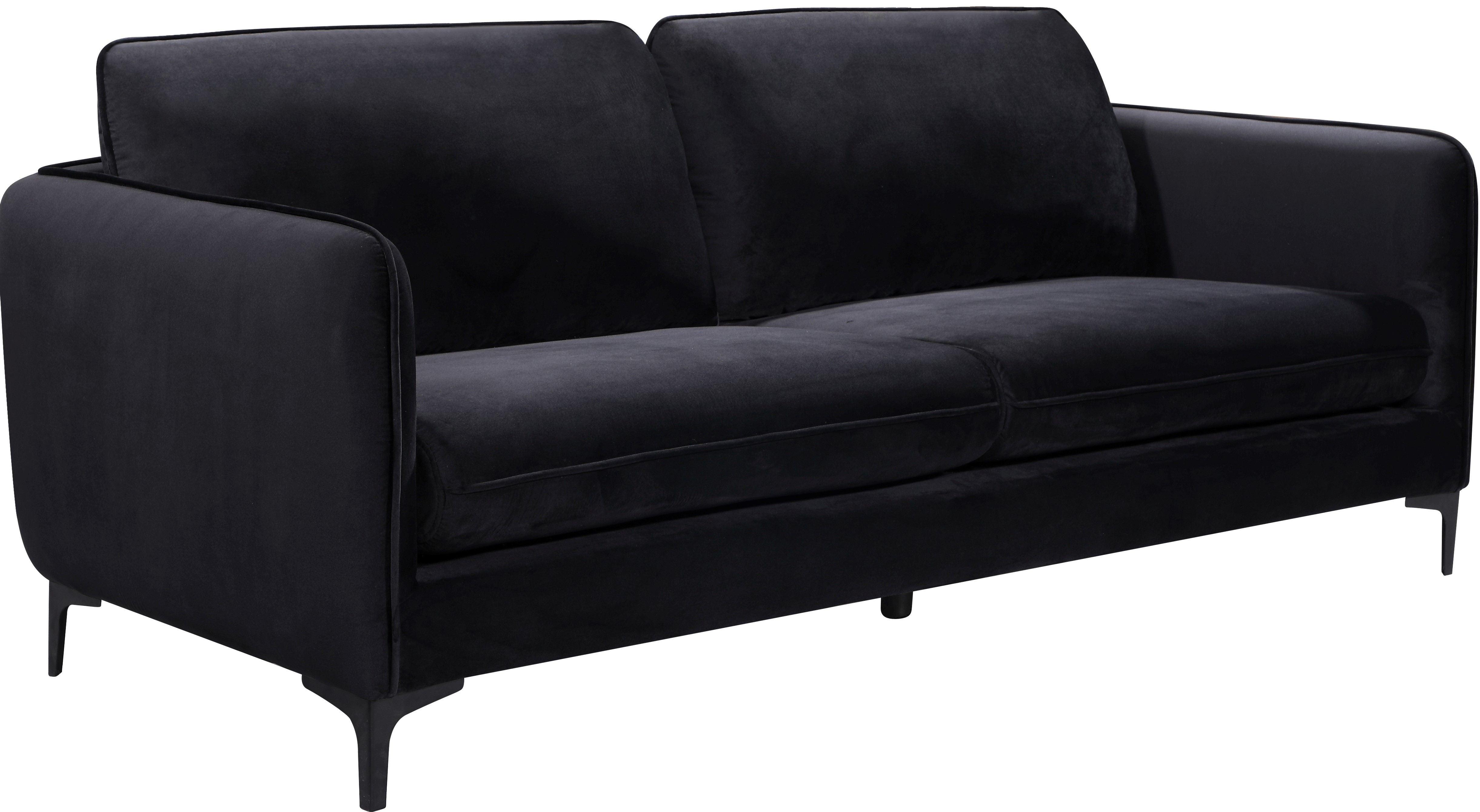 Meridian Furniture - Poppy - Sofa - Black - 5th Avenue Furniture