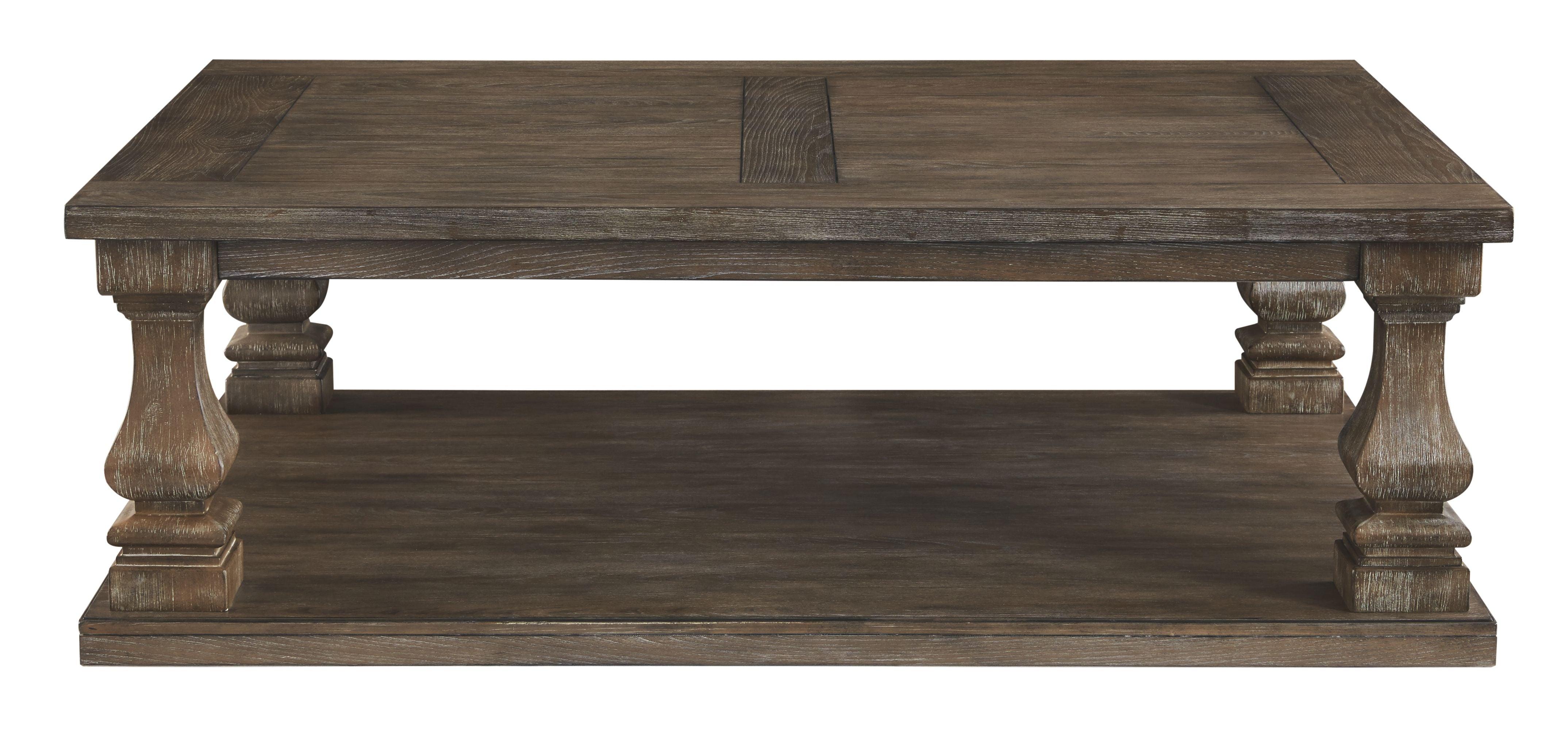 Ashley Furniture - Johnelle - Gray - Rectangular Cocktail Table - 5th Avenue Furniture