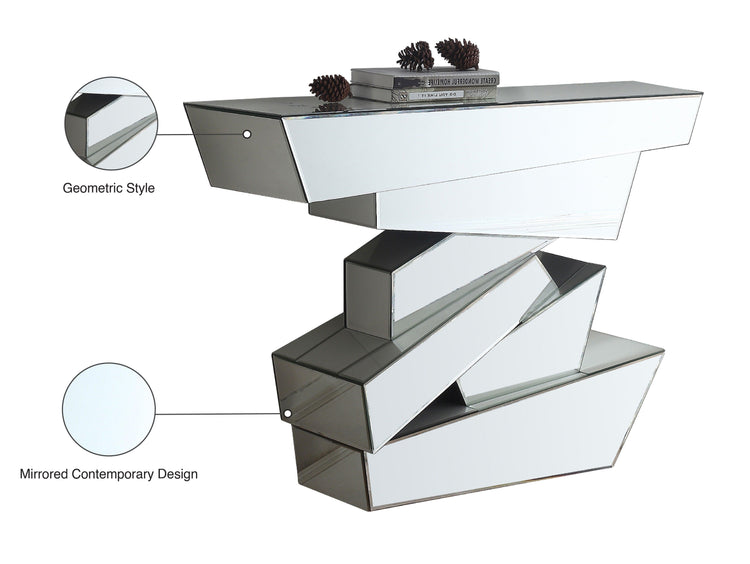 Meridian Furniture - Jade - Console Table - Pearl Silver - 5th Avenue Furniture