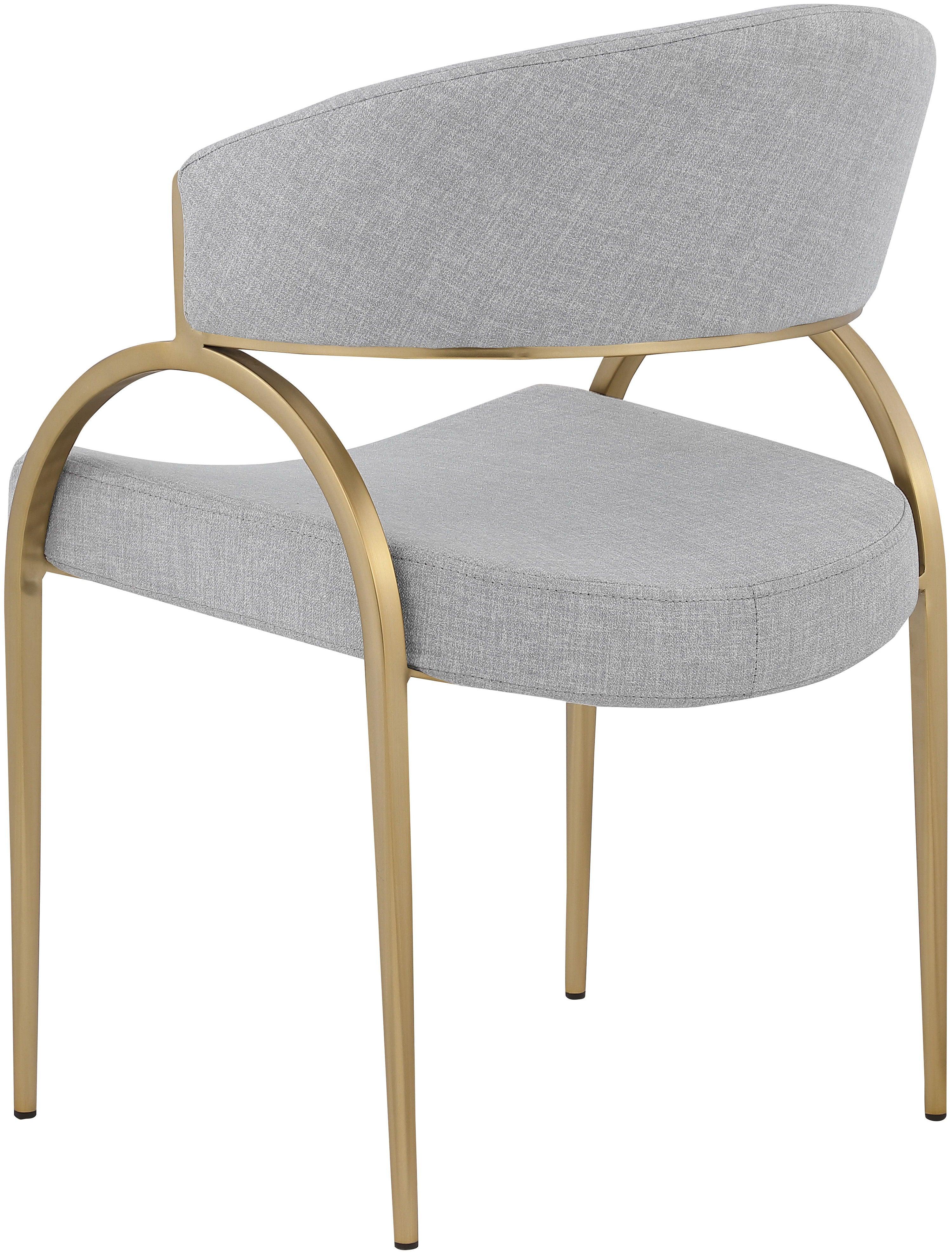 Meridian Furniture - Privet - Dining Chair Set - Gold Base - 5th Avenue Furniture