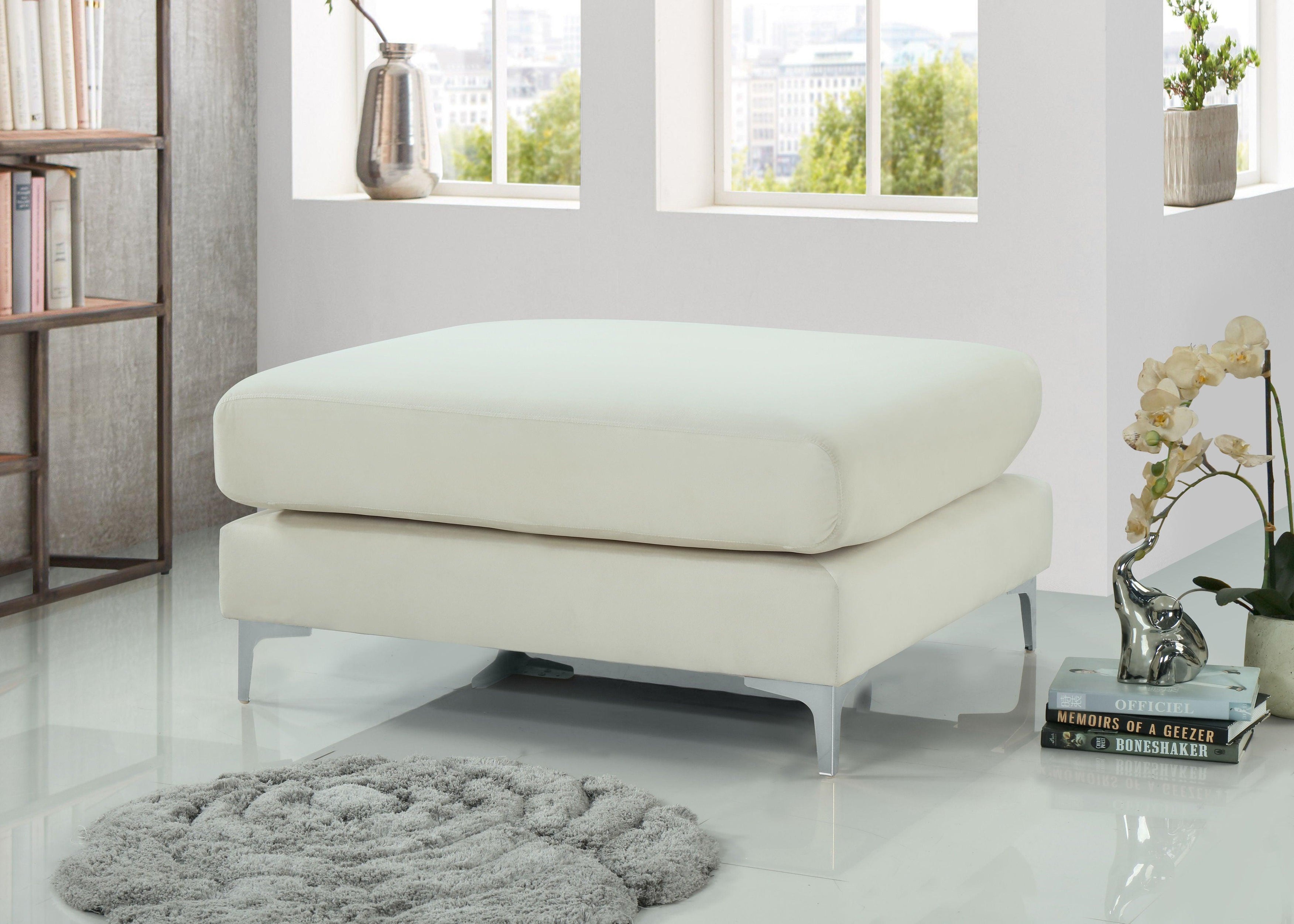 Meridian Furniture - Julia - Modular Ottoman - 5th Avenue Furniture