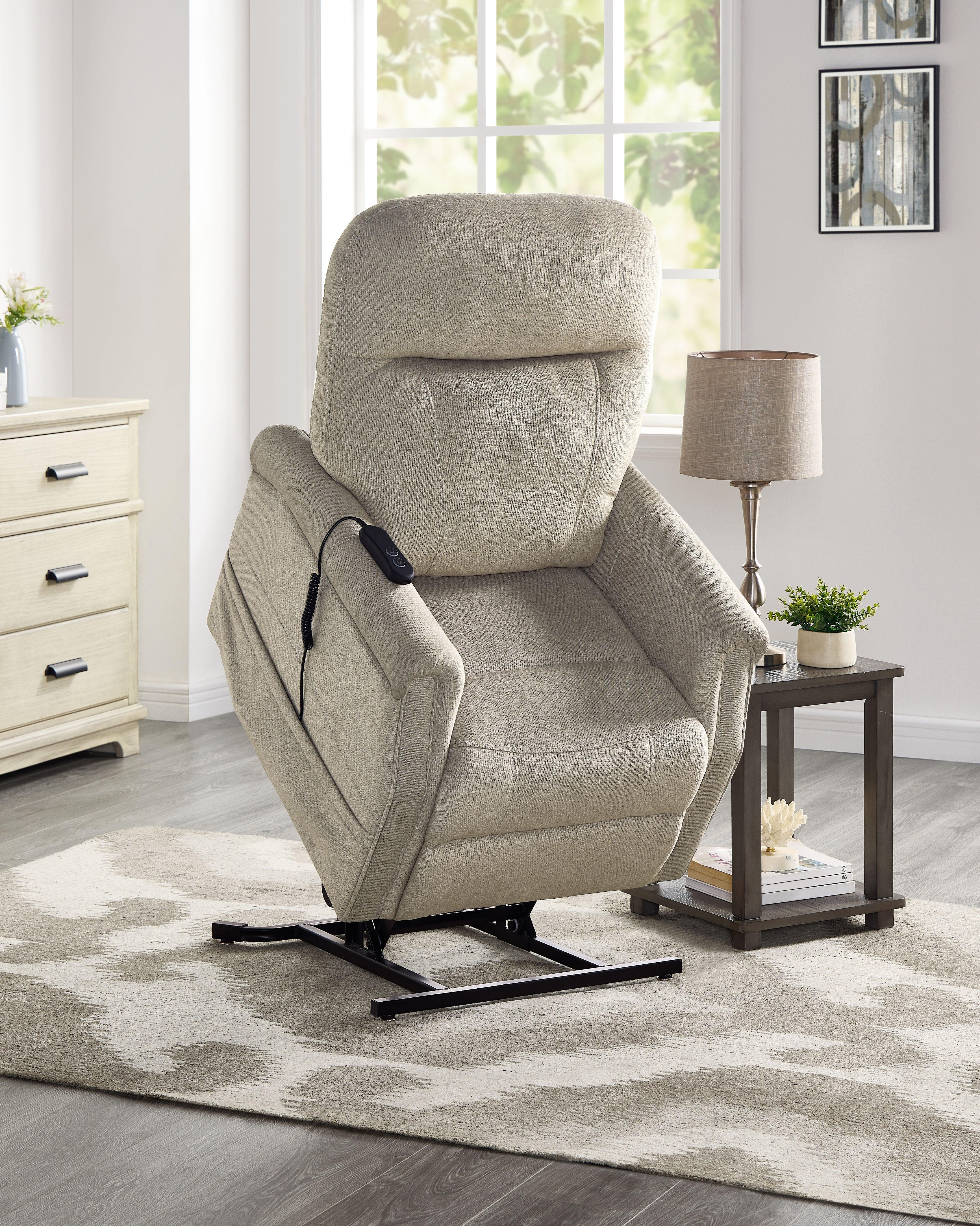 Steve Silver Furniture - Rhodes - Power Lift Chair - Tan - 5th Avenue Furniture