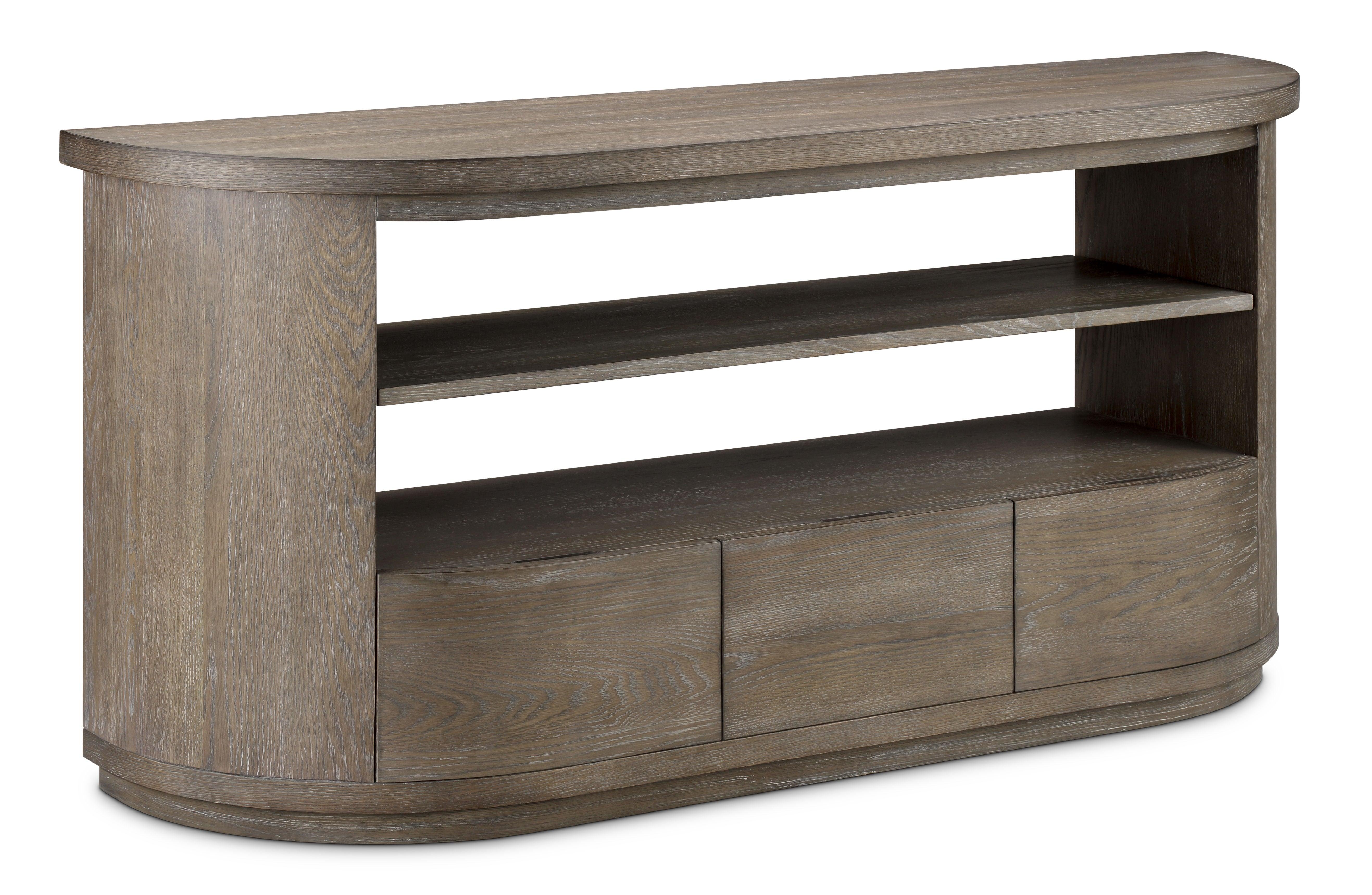 Magnussen Furniture - Bosley - Demilune Sofa Table - Porpoise - 5th Avenue Furniture