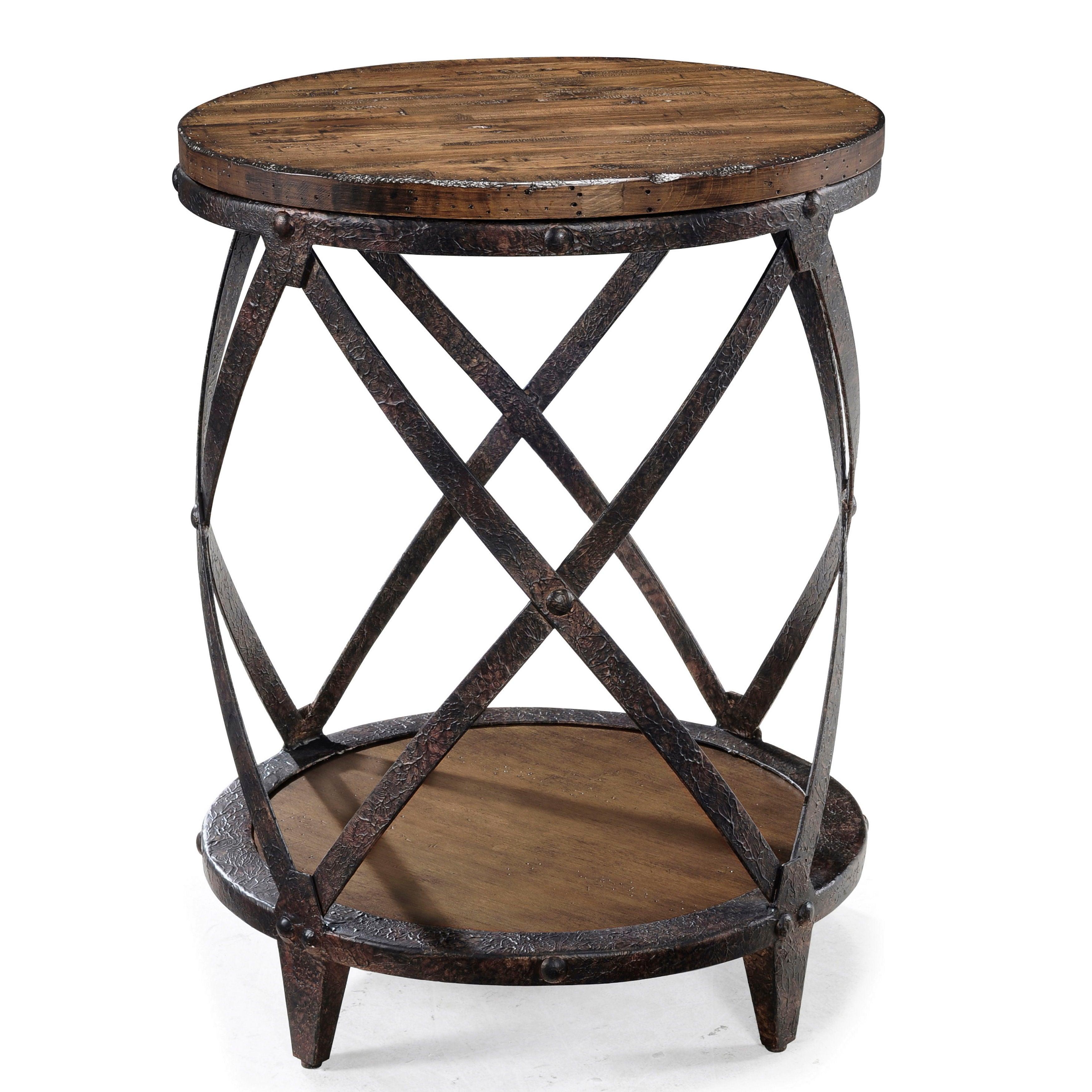 Magnussen Furniture - Pinebrook - Round Accent Table - Distressed Natural Pine - 5th Avenue Furniture