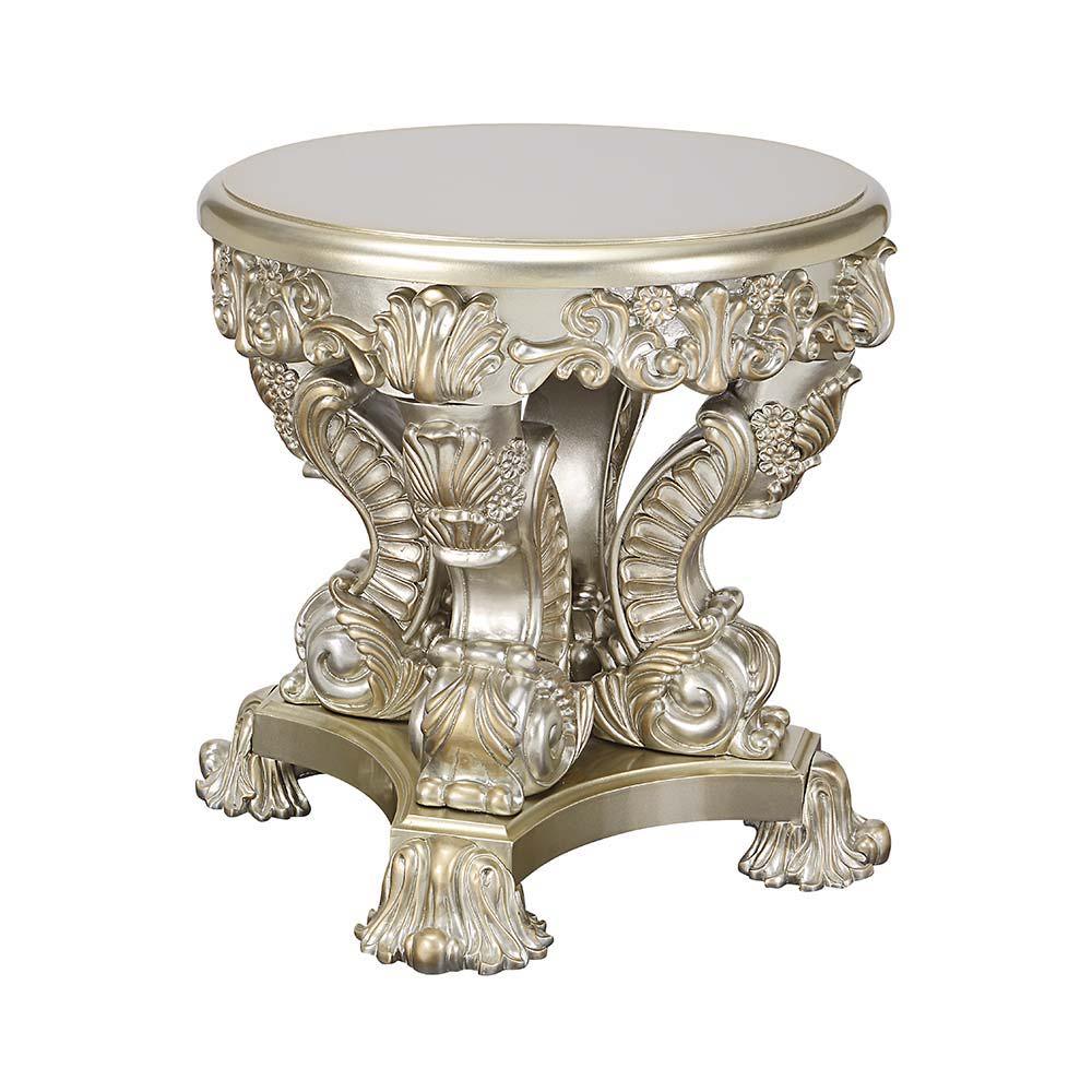 ACME - Sorina - End Table - Antique Gold Finish - 28" - 5th Avenue Furniture