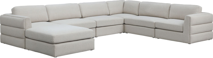 Meridian Furniture - Beckham - Modular Sectional 7 Piece - Beige - Fabric - 5th Avenue Furniture