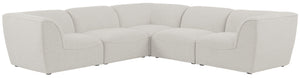 Meridian Furniture - Miramar - Modular Sectional 5 Piece - Cream - Modern & Contemporary - 5th Avenue Furniture