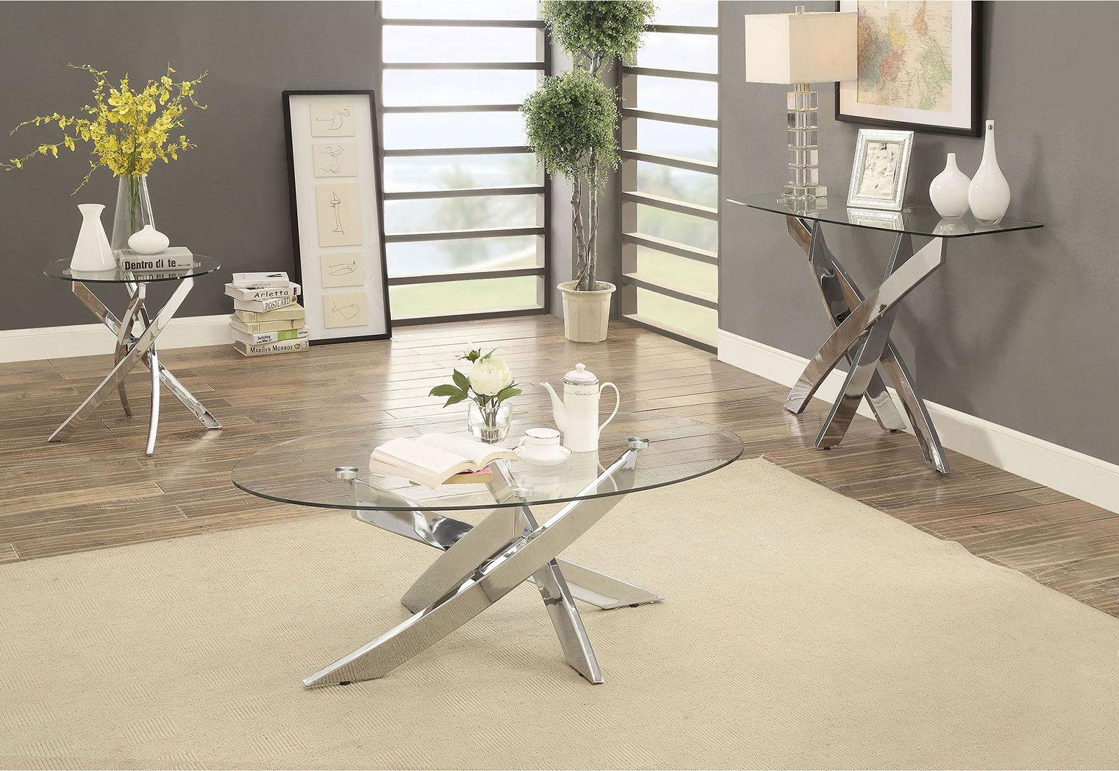 Furniture of America - Laila - End Table - Pearl Silver - 5th Avenue Furniture