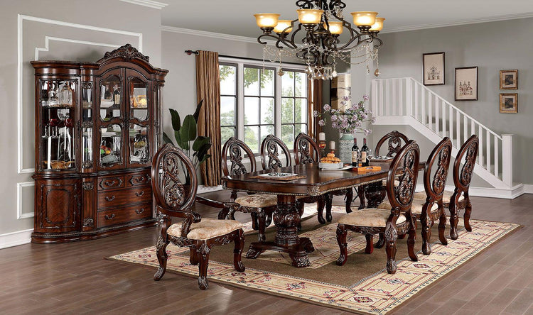 Furniture of America - Normandy - Dining Table - Brown Cherry - 5th Avenue Furniture