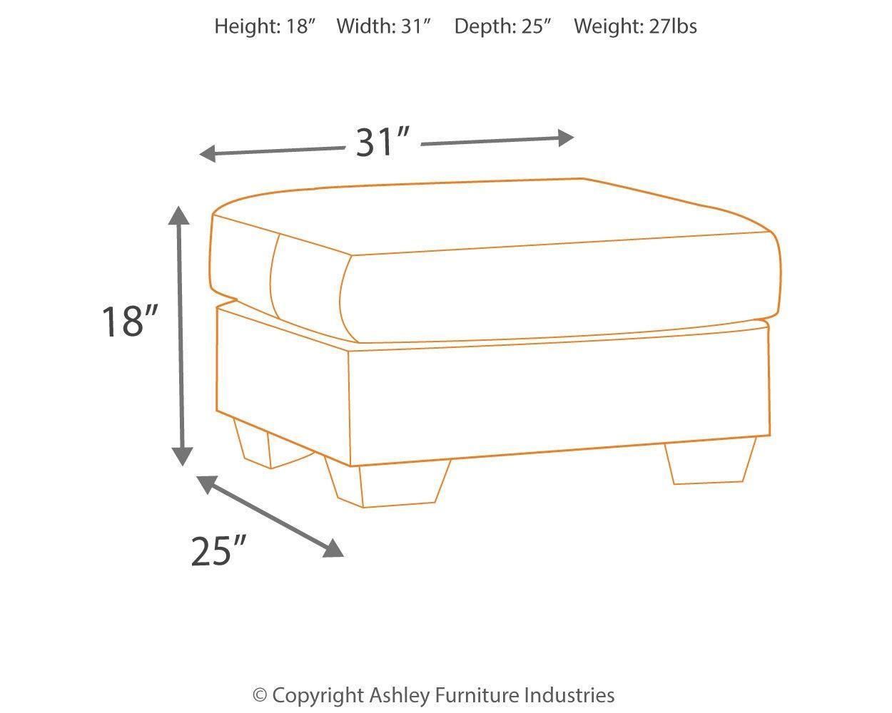 Ashley Furniture - Darcy - Ottoman - 5th Avenue Furniture