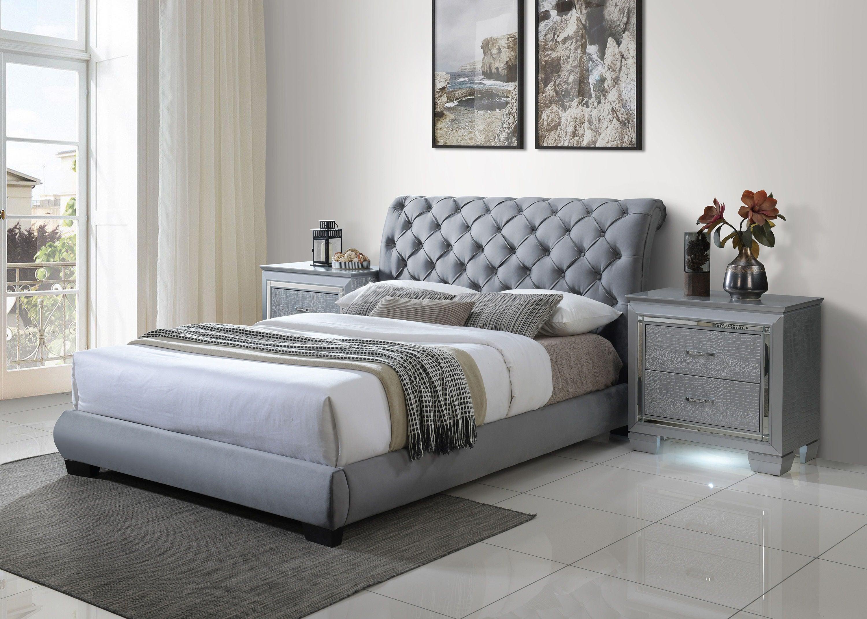 Crown Mark - Carly - Upholstered Bed - 5th Avenue Furniture