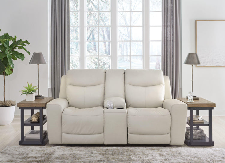 Signature Design by Ashley® - Mindanao - Coconut - 3 Pc. - Power Reclining Sofa, Power Reclining Loveseat With Console, Power Recliner - 5th Avenue Furniture