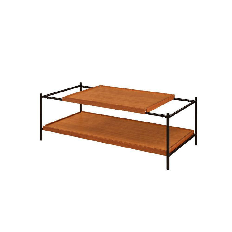 ACME - Oaken - Coffee Table - Honey Oak & Black - 5th Avenue Furniture