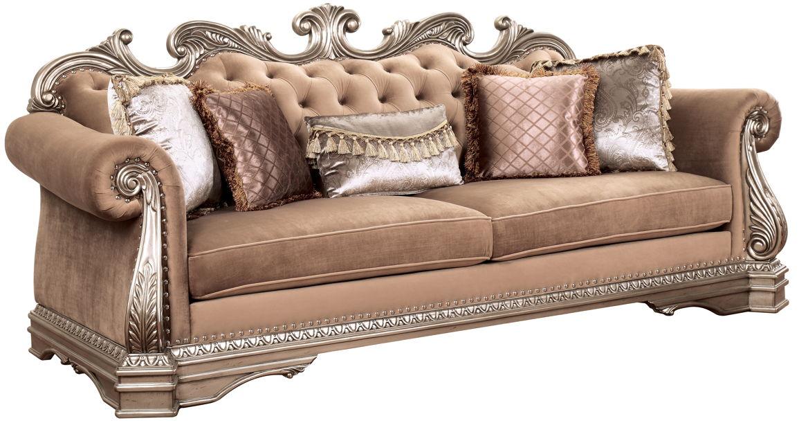 ACME - Northville - Sofa - Velvet & Antique Silver - 5th Avenue Furniture