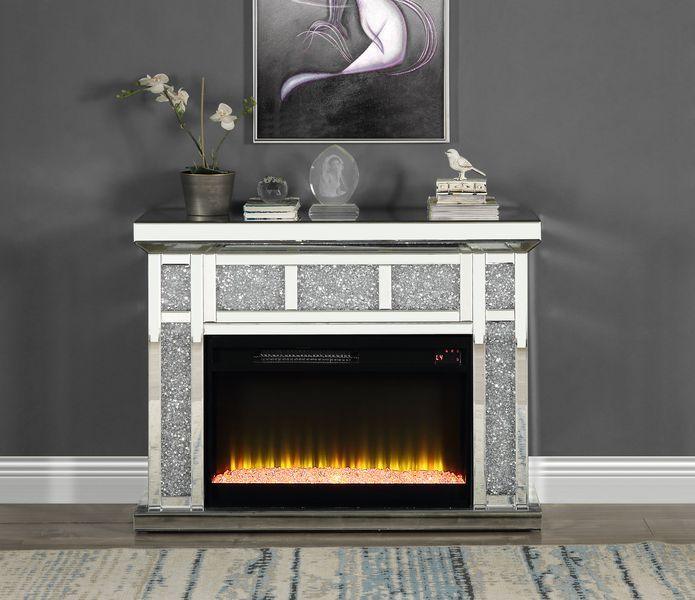 ACME - Noralie - Fireplace - Mirrored - 32" - 5th Avenue Furniture