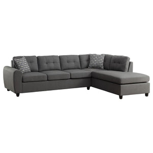 CoasterEveryday - Stonenesse - Tufted Sectional - Gray - 5th Avenue Furniture