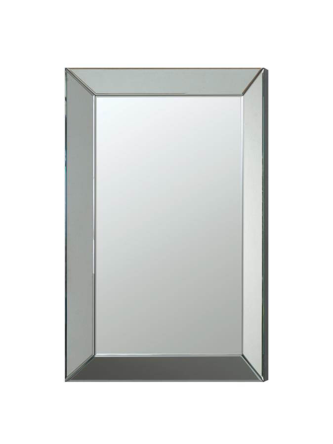 CoasterEveryday - Pinciotti - Rectangular Beveled Wall Mirror - Silver - 5th Avenue Furniture