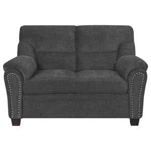 CoasterEveryday - Clemintine - Upholstered Loveseat with Nailhead Trim - 5th Avenue Furniture