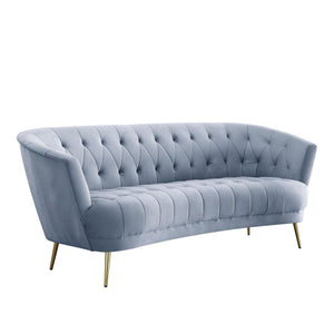 ACME - Bayram - Sofa - Light Gray Velvet - 5th Avenue Furniture