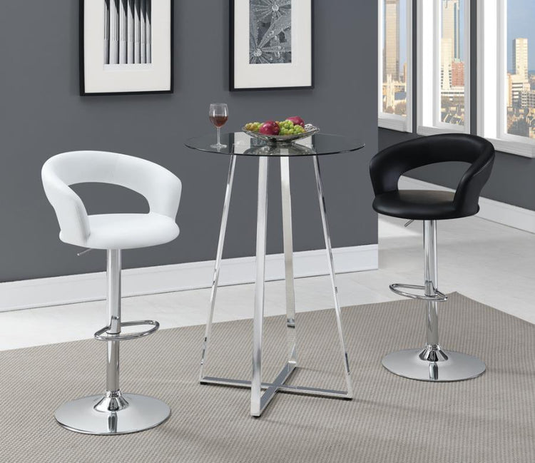 CoasterEveryday - Barraza - Round Back 29″ Adjustable Height Bar Stool - 5th Avenue Furniture