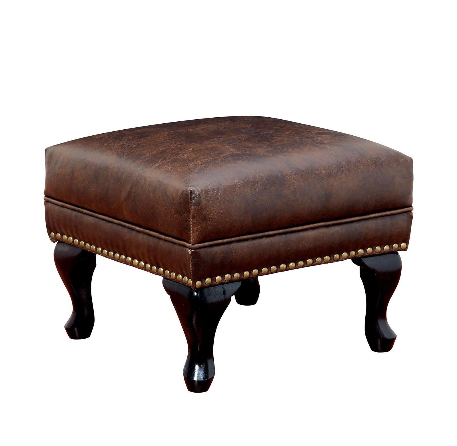 Furniture of America - Vaugh - Ottoman - Rustic Brown - 5th Avenue Furniture