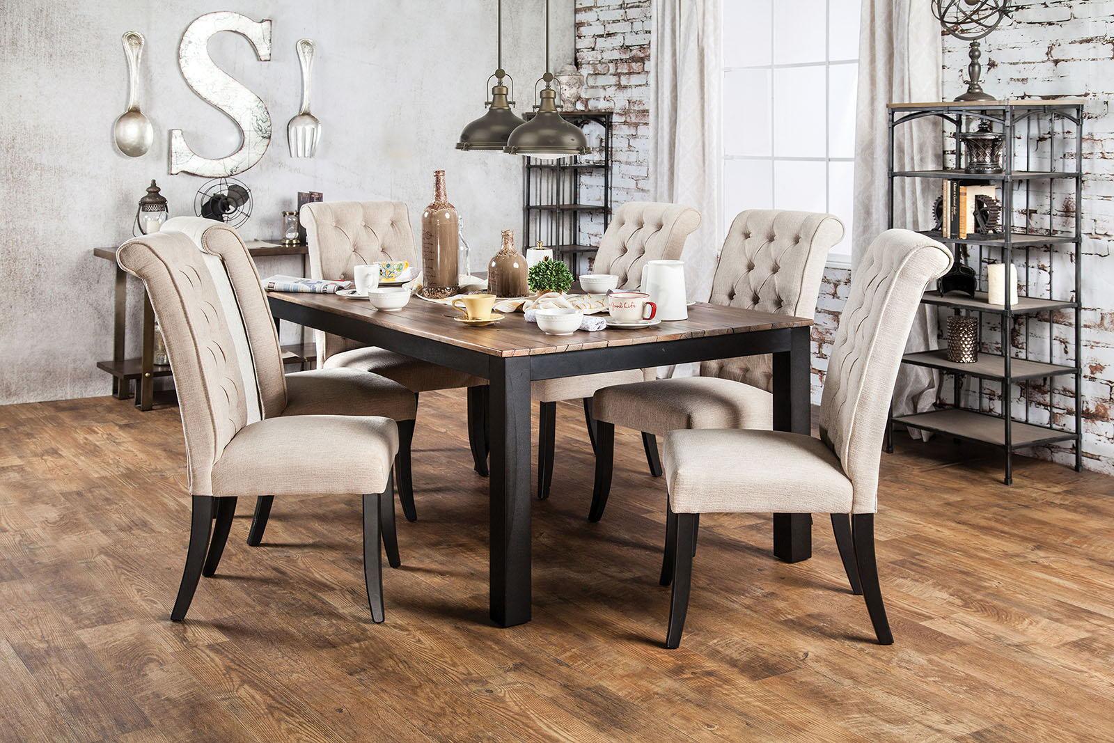 Furniture of America - Marshall - Dining Table - Rustic Oak - 5th Avenue Furniture
