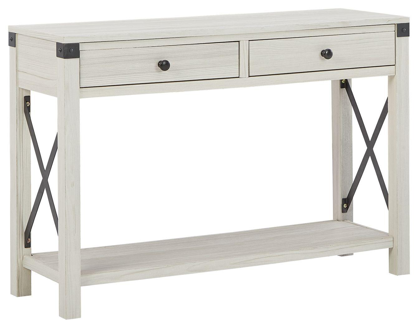 Signature Design by Ashley® - Bayflynn - Whitewash - Console Sofa Table With 2 Drawers - 5th Avenue Furniture