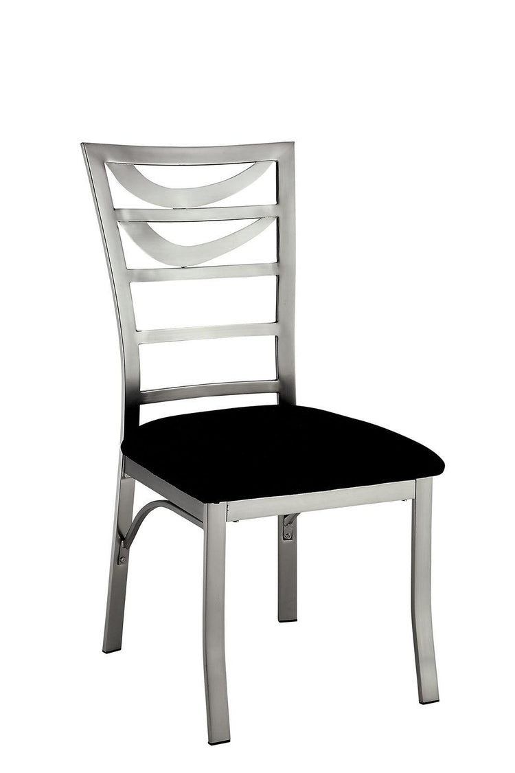 Furniture of America - Roxo - Side Chair (Set of 2) - Silver / Black - 5th Avenue Furniture