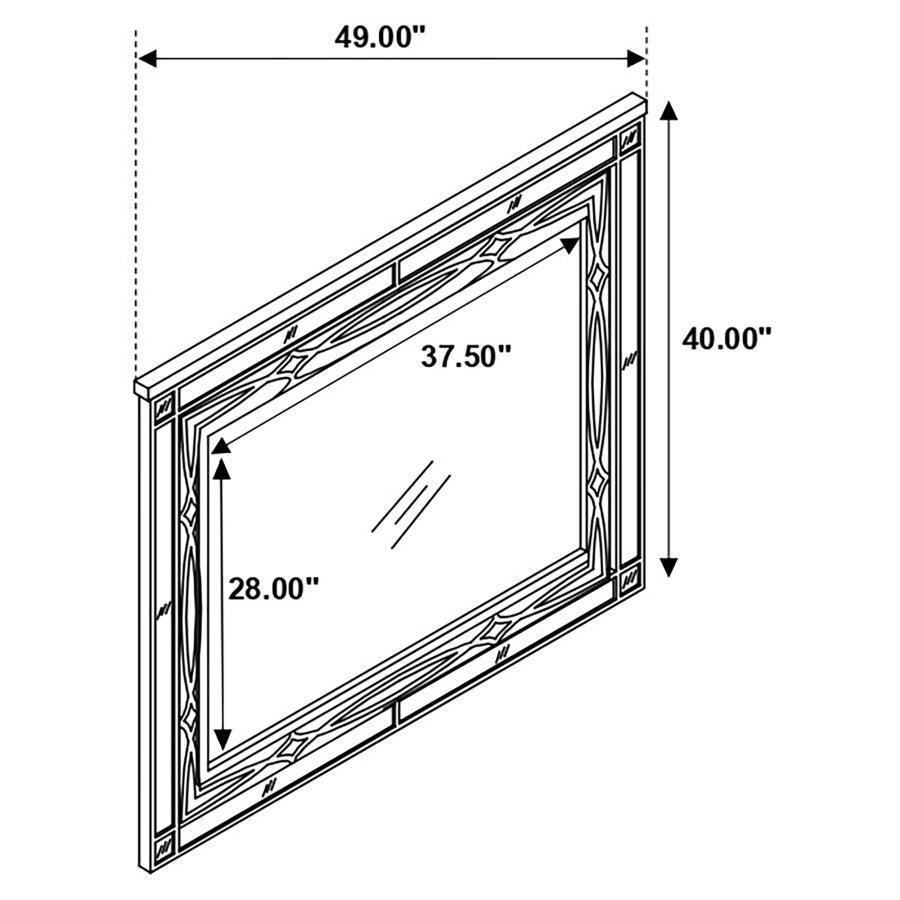 CoasterEssence - Gunnison - Dresser Mirror With Led Lighting - Silver Metallic - 5th Avenue Furniture