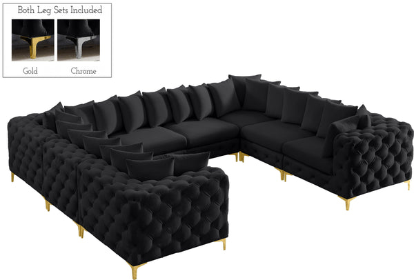 Meridian Furniture - Tremblay - Modular Sectional 8 Piece - Black - Fabric - 5th Avenue Furniture