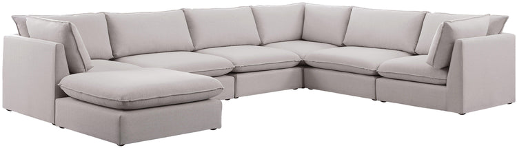 Meridian Furniture - Mackenzie - Modular Sectional 7 Piece - Beige - 5th Avenue Furniture