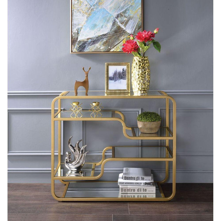 ACME - Astrid - Accent Table - Gold & Mirror - 5th Avenue Furniture