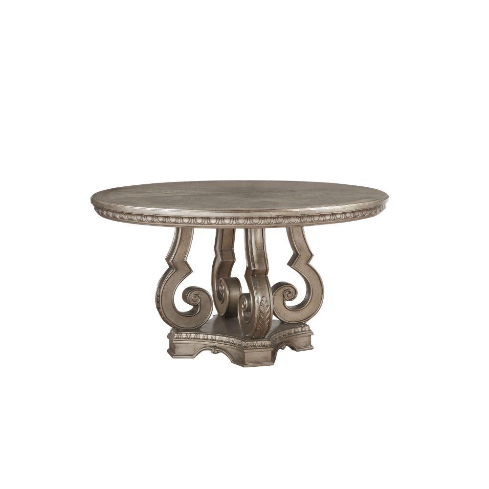 ACME - Northville - Dining Table - Antique Silver - 5th Avenue Furniture