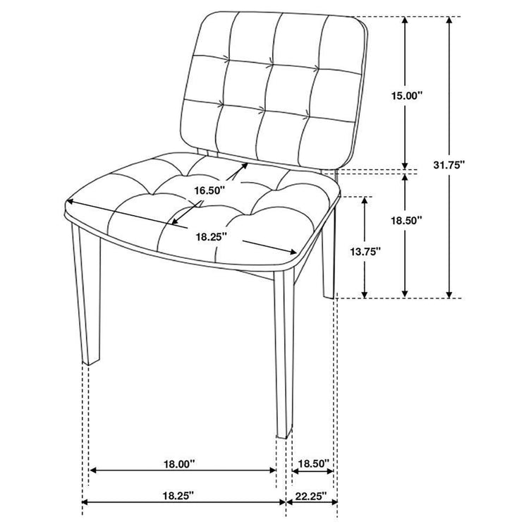 Coaster Fine Furniture - Paxton - Round Glass Top 5 Piece Dining Set - Nutmeg - 5th Avenue Furniture