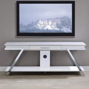 Steve Silver Furniture - Zena - TV Stand With Drawer - White - 5th Avenue Furniture