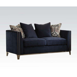 ACME - Phaedra - Loveseat - Blue Fabric - 5th Avenue Furniture