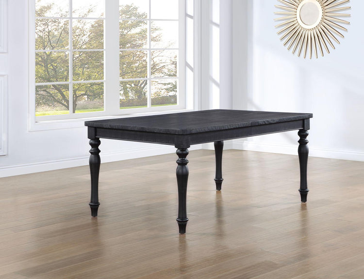 Steve Silver Furniture - Odessa - Dining Table With Leaf - Black - 5th Avenue Furniture