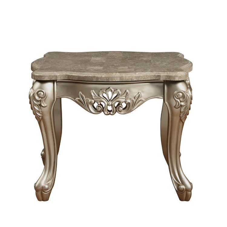 ACME - Ranita - End Table - Marble & Champagne - 5th Avenue Furniture