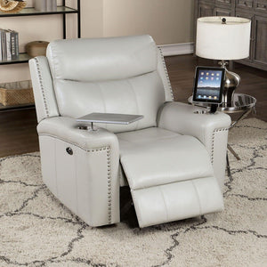 Furniture of America - Florine - Power Glider Recliner - Light Gray - 5th Avenue Furniture