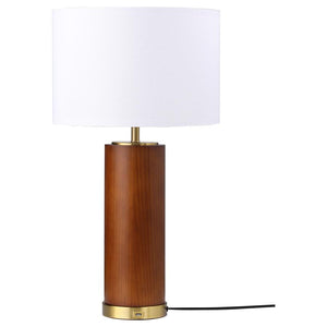 Coaster Fine Furniture - Aziel - Drum Shade Bedside Table Lamp - Cappuccino And Gold - 5th Avenue Furniture