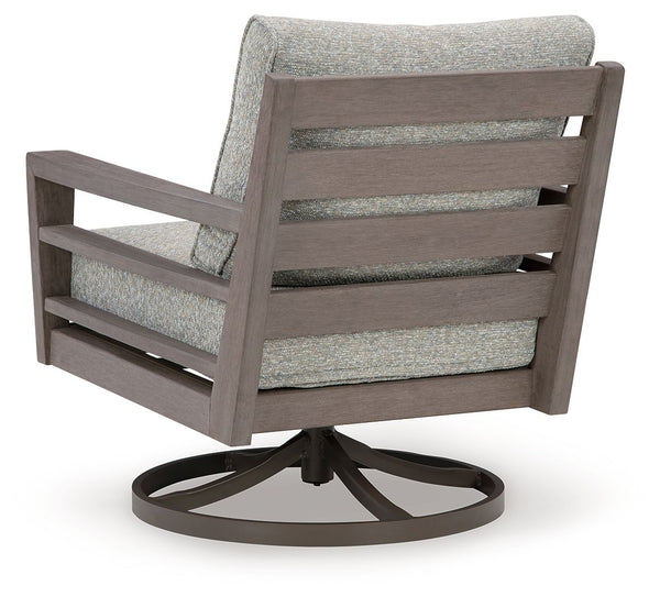 Hillside Barn - Gray / Brown - Swivel Lounge W/ Cushion - 5th Avenue Furniture
