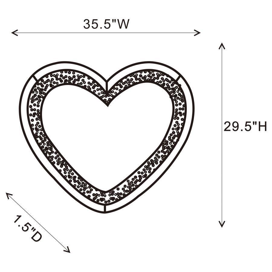 CoasterEssence - Aiko - Heart Shape Wall Mirror - Silver - 5th Avenue Furniture