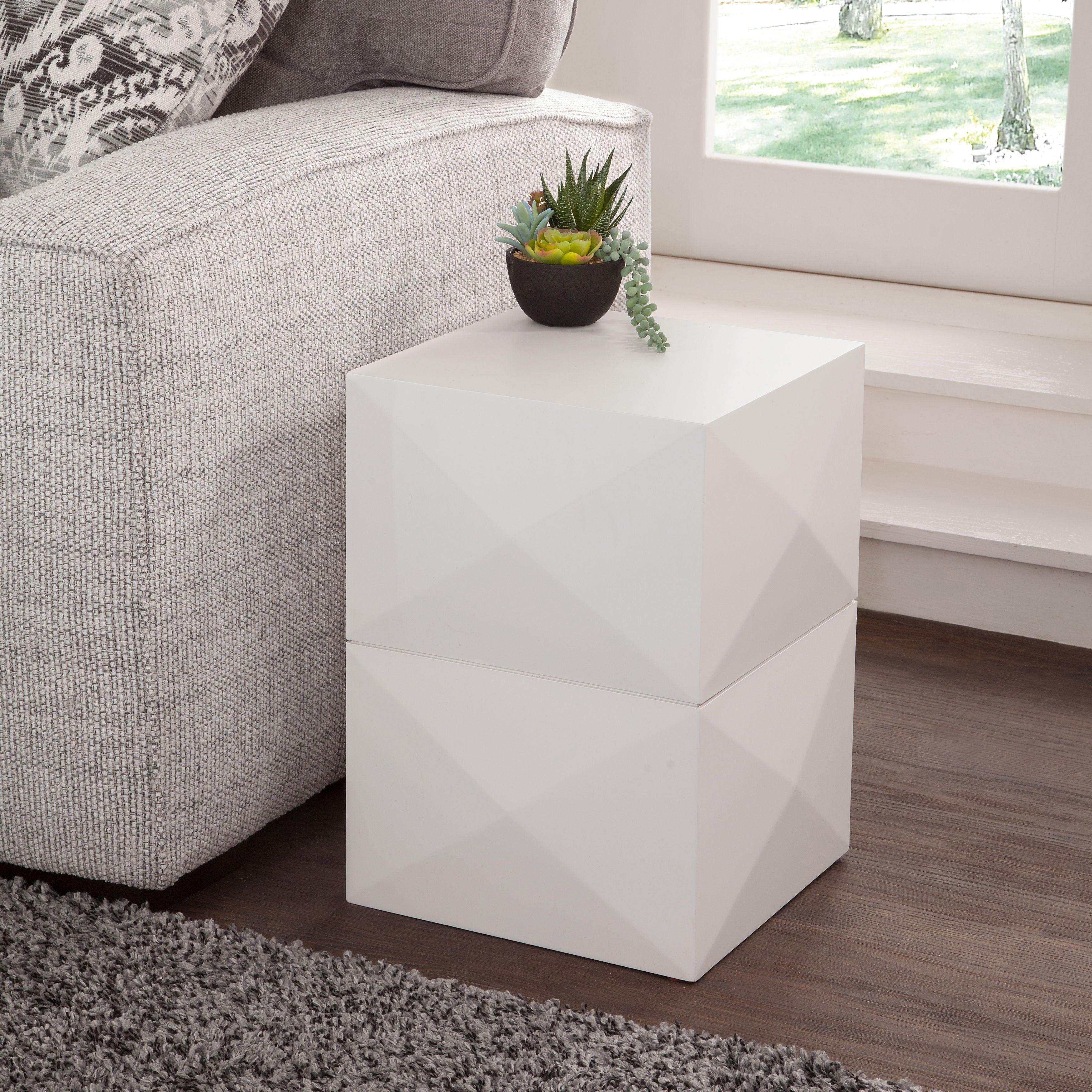 Steve Silver Furniture - Malibu - Side Table - White - 5th Avenue Furniture